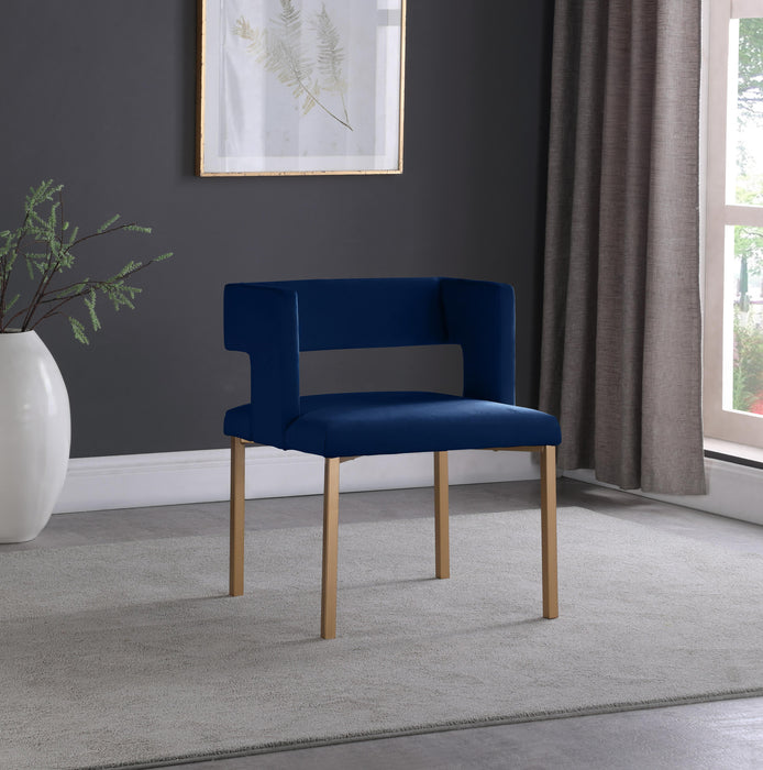 Caleb Navy Velvet Dining Chair - Furniture Stars (Chicago, IL)