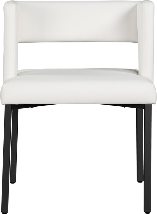 Caleb White Faux Leather Dining Chair - Furniture Stars (Chicago, IL)