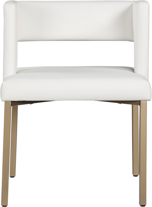 Caleb White Faux Leather Dining Chair - Furniture Stars (Chicago, IL)