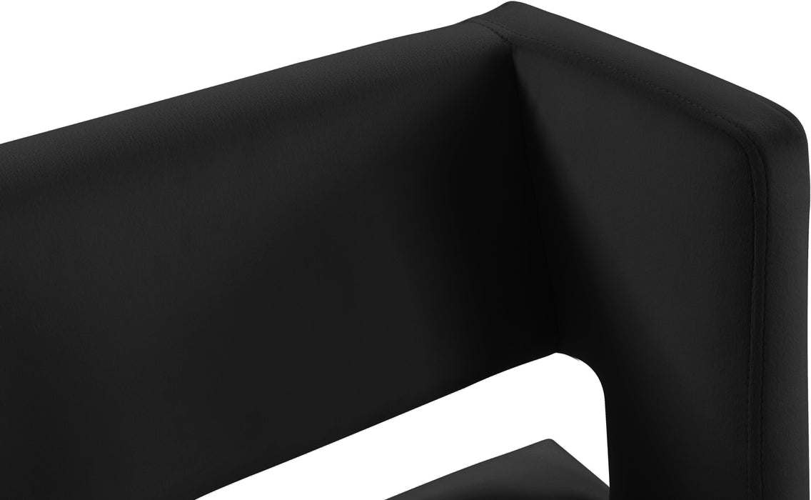 Caleb Black Velvet Counter Stool - Furniture Stars (Chicago, IL)