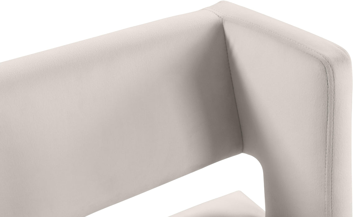 Caleb Cream Velvet Counter Stool - Furniture Stars (Chicago, IL)