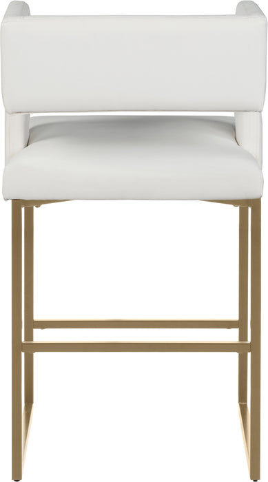 Caleb White Faux Leather Counter Stool - Furniture Stars (Chicago, IL)
