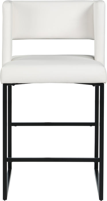 Caleb White Faux Leather Counter Stool - Furniture Stars (Chicago, IL)