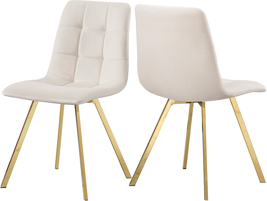 Annie Cream Velvet Dining Chair - Furniture Stars (Chicago, IL)