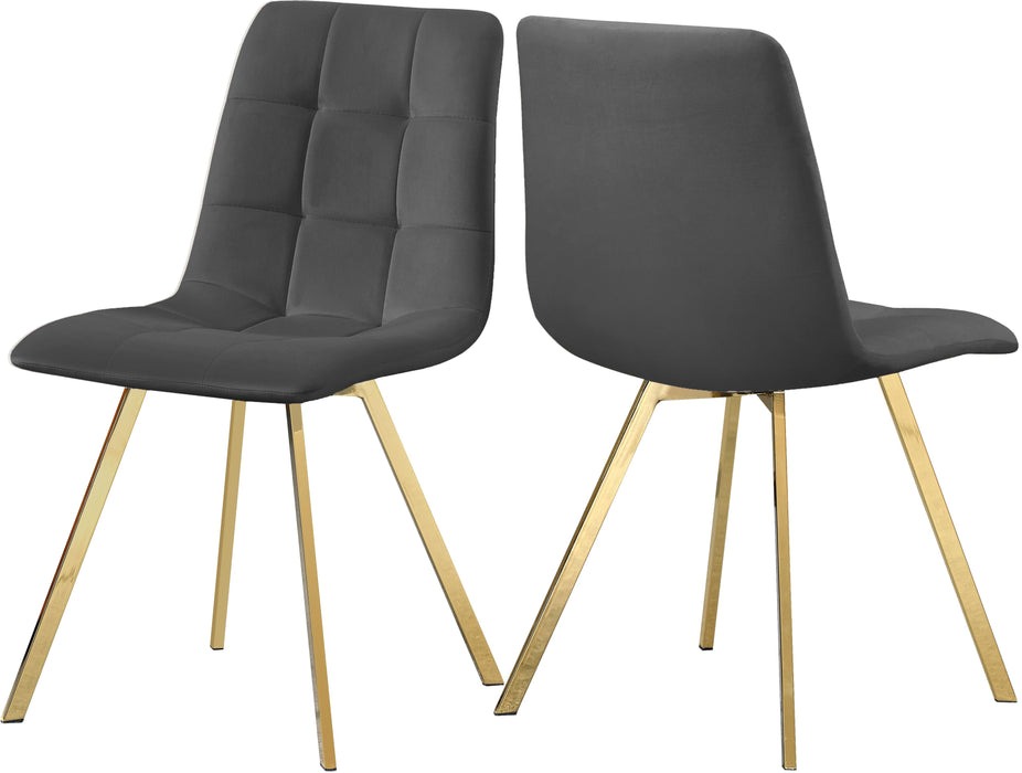 Annie Grey Velvet Dining Chair - Furniture Stars (Chicago, IL)