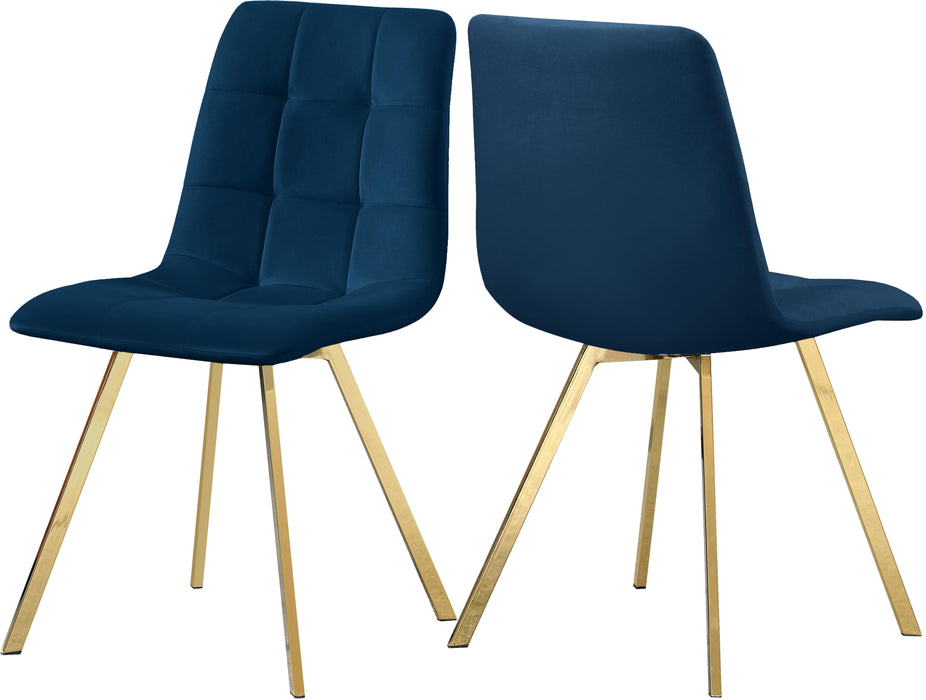 Annie Navy Velvet Dining Chair - Furniture Stars (Chicago, IL)