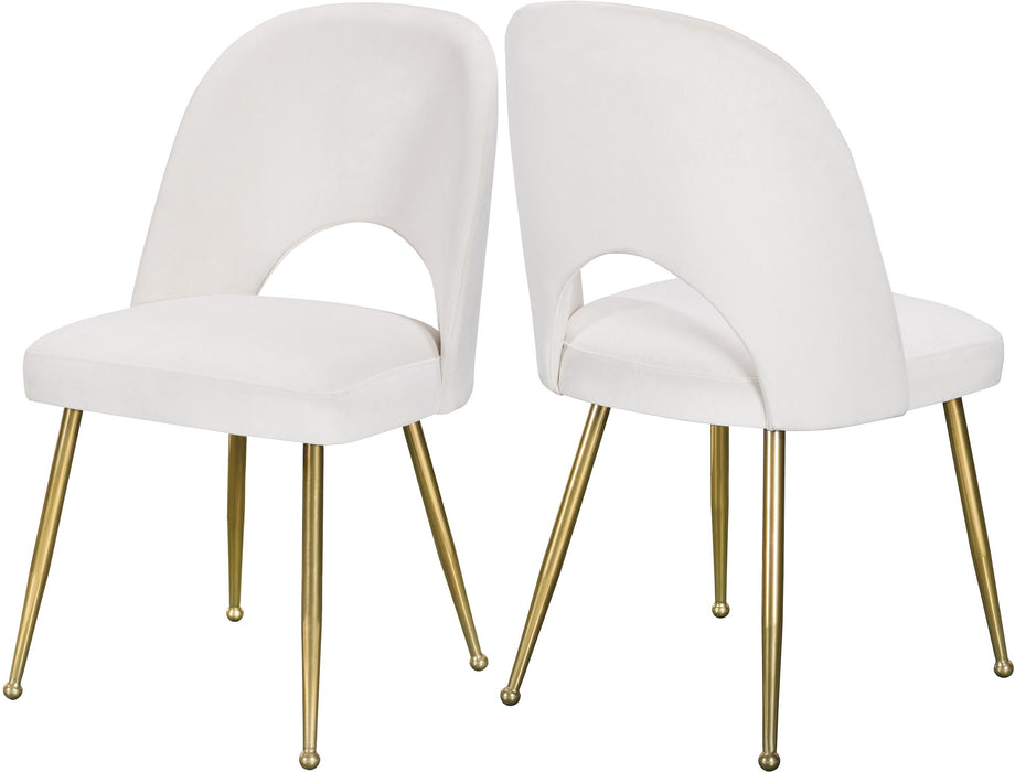 Logan Cream Velvet Dining Chair - Furniture Stars (Chicago, IL)