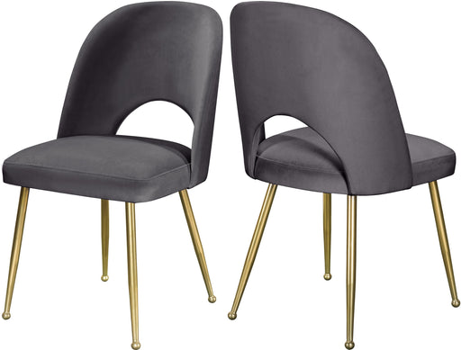 Logan Grey Velvet Dining Chair - Furniture Stars (Chicago, IL)