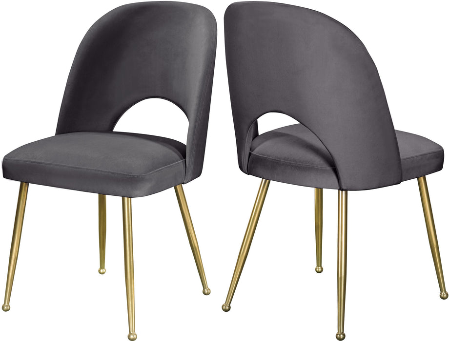 Logan Grey Velvet Dining Chair - Furniture Stars (Chicago, IL)