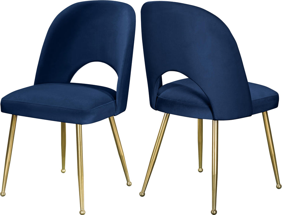Logan Navy Velvet Dining Chair - Furniture Stars (Chicago, IL)