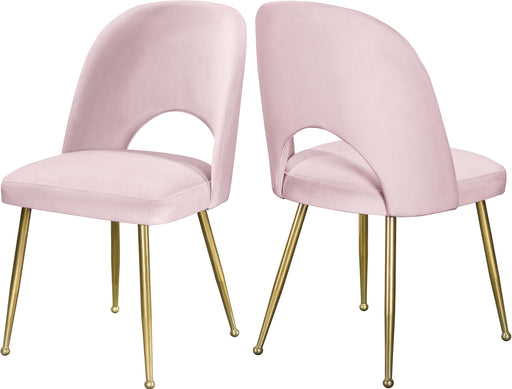 Logan Pink Velvet Dining Chair - Furniture Stars (Chicago, IL)