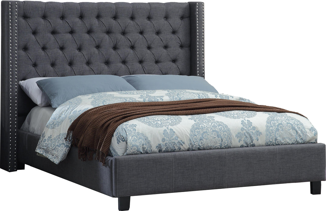 Ashton Grey Linen King Bed - Furniture Stars (Chicago, IL)
