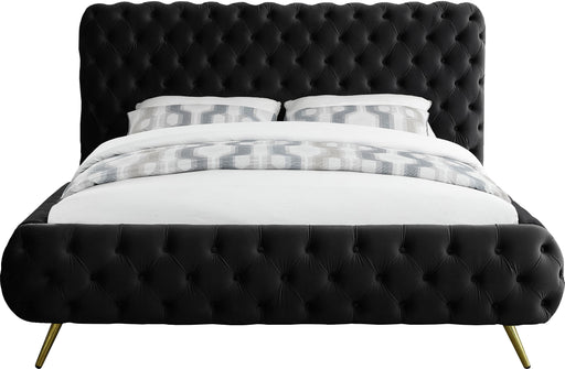 Delano Black Velvet King Bed - Furniture Stars (Chicago, IL)