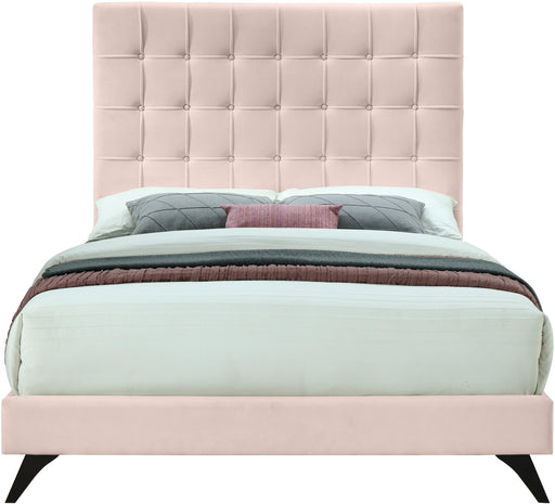 Elly Pink Velvet Queen Bed - Furniture Stars (Chicago, IL)