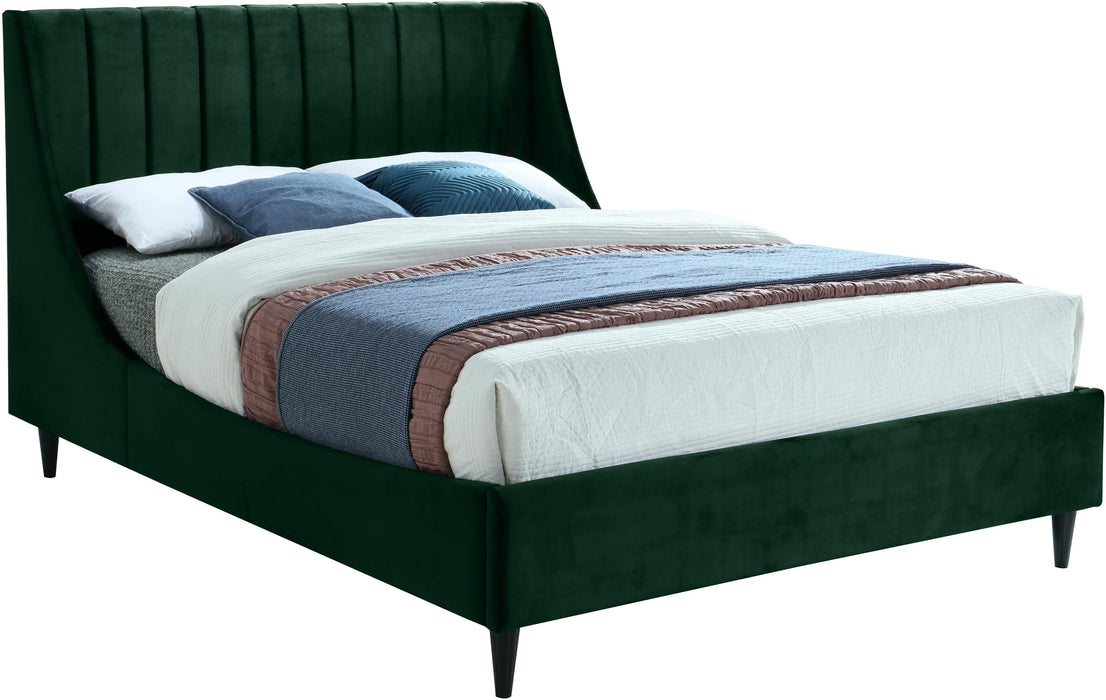 Eva Green Velvet King Bed - Furniture Stars (Chicago, IL)