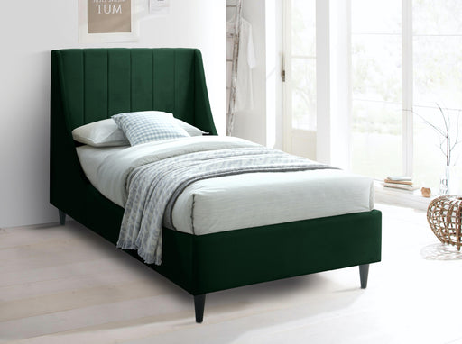 Eva Green Velvet Twin Bed - Furniture Stars (Chicago, IL)
