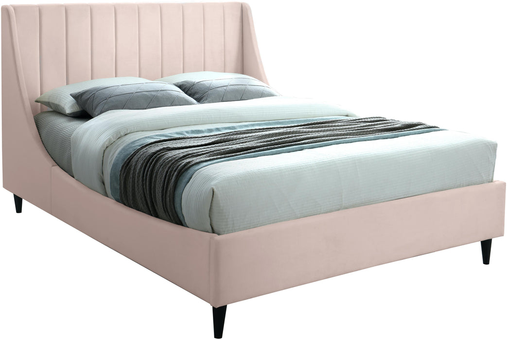 Eva Pink Velvet King Bed - Furniture Stars (Chicago, IL)