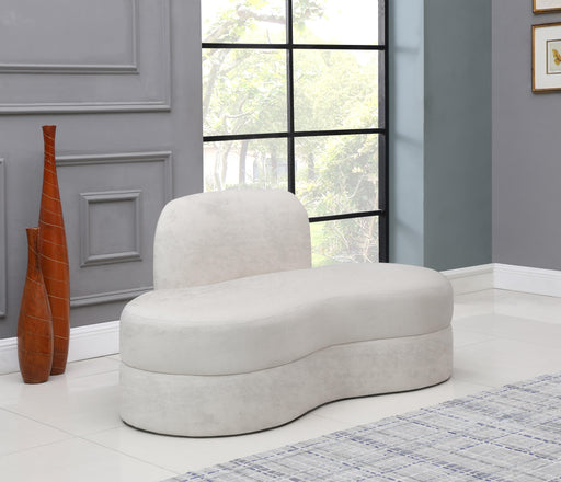 Mitzy Cream Velvet Loveseat - Furniture Stars (Chicago, IL)