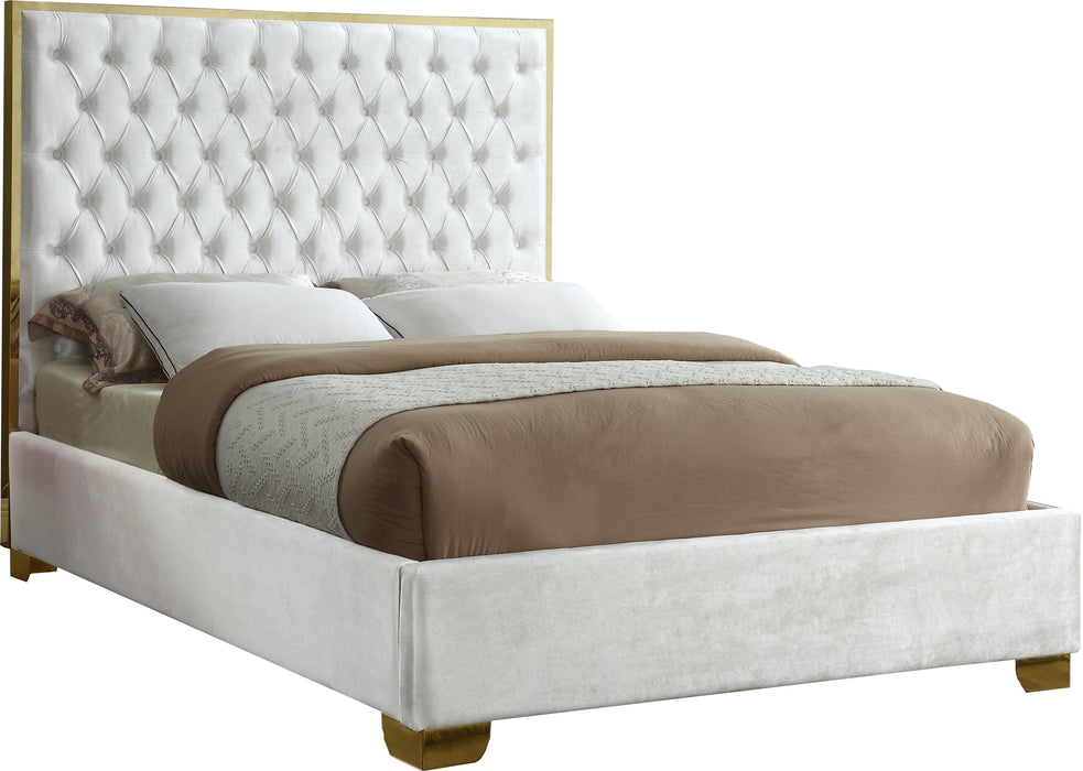 Lana White Velvet King Bed - Furniture Stars (Chicago, IL)