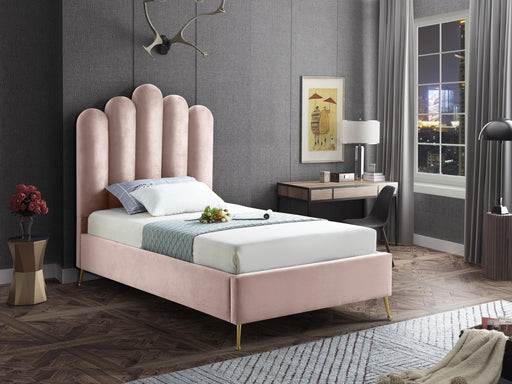 Lily Pink Velvet Twin Bed - Furniture Stars (Chicago, IL)