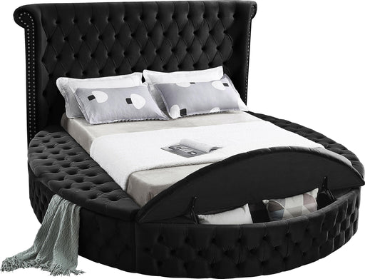 Luxus Black Velvet King Bed (3 Boxes) - Furniture Stars (Chicago, IL)