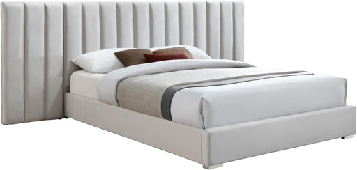 Pablo Cream Velvet King Bed - Furniture Stars (Chicago, IL)