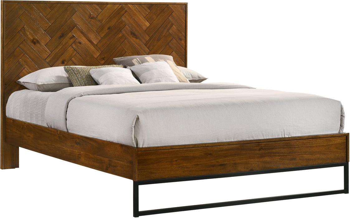 Reed Antique Coffee Queen Bed (3 Boxes) - Furniture Stars (Chicago, IL)