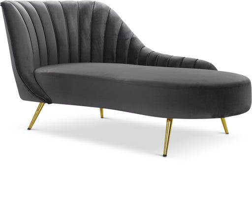 Margo Grey Velvet Chaise - Furniture Stars (Chicago, IL)