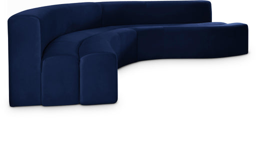 Curl Navy Velvet 2pc. Sectional - Furniture Stars (Chicago, IL)