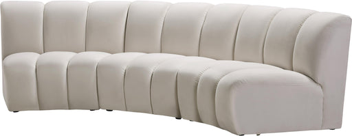 Infinity Cream Velvet 3pc. Modular Sectional - Furniture Stars (Chicago, IL)
