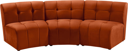 Limitless Cognac Velvet 3pc. Modular Sectional - Furniture Stars (Chicago, IL)