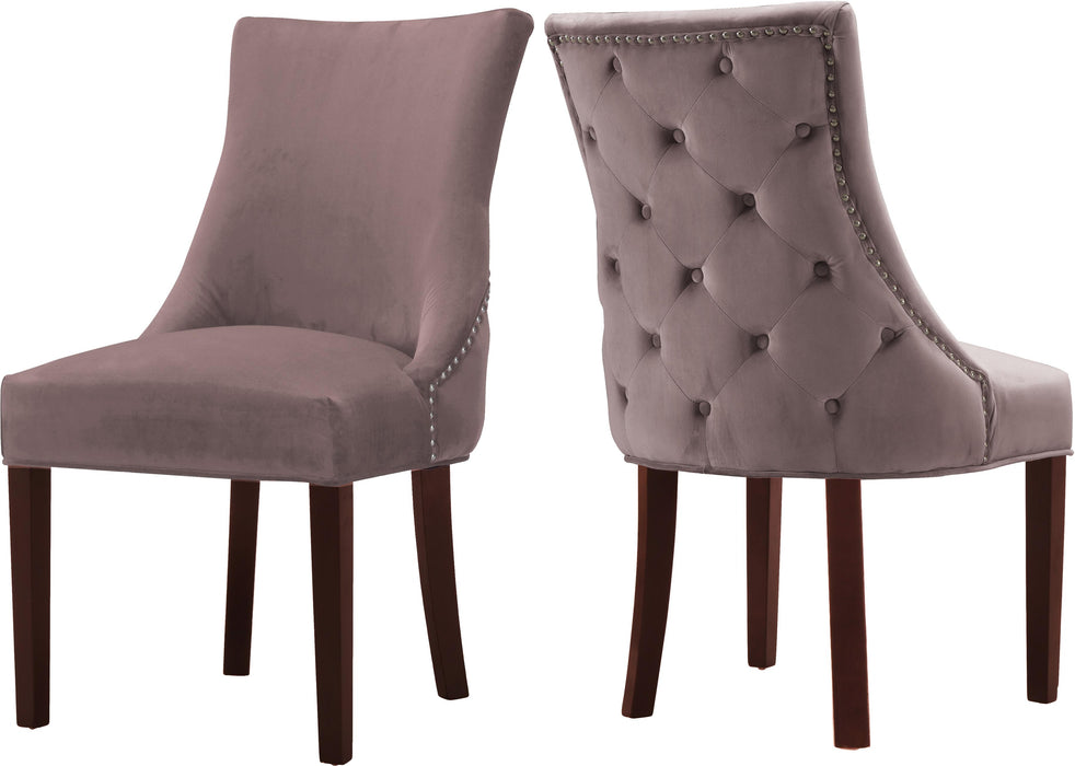 Hannah Pink Velvet Dining Chair - Furniture Stars (Chicago, IL)