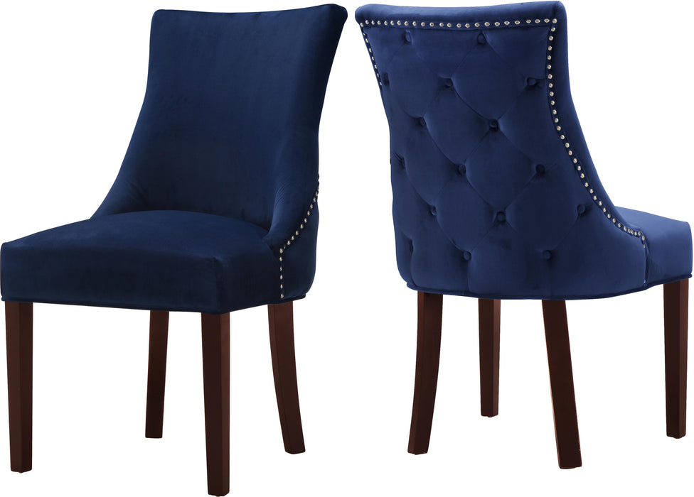 Hannah Navy Velvet Dining Chair - Furniture Stars (Chicago, IL)
