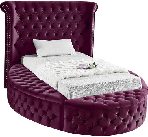 Luxus Purple Velvet Twin Bed - Furniture Stars (Chicago, IL)