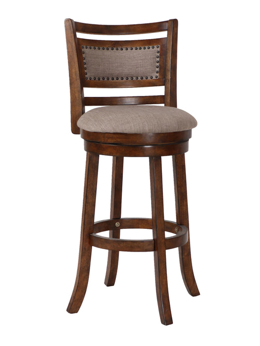 ABERDEEN 29" BAR STOOL-DK BROWN W/FABRIC SEAT - Furniture Stars (Chicago, IL)