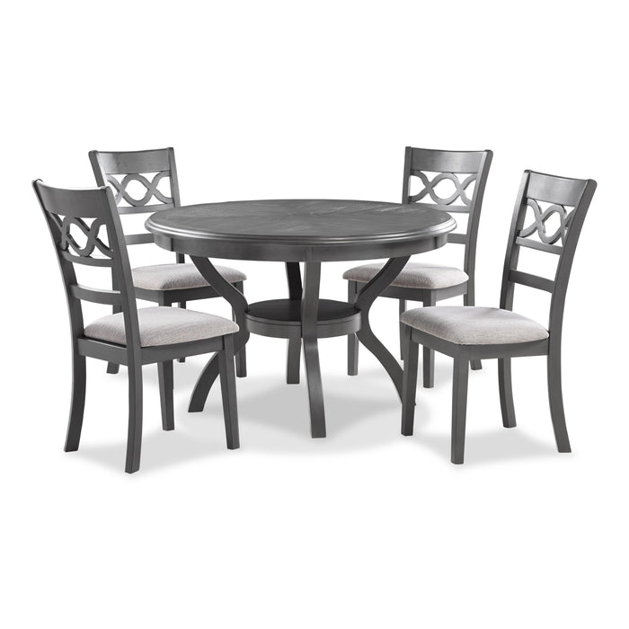 CORI ROUND DINING 5 PC SET-GRAY - Furniture Stars (Chicago, IL)