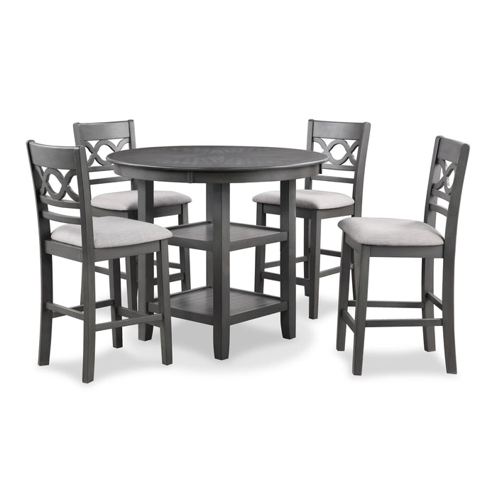 CORI COUNTER 5 PC SET-GRAY - Furniture Stars (Chicago, IL)
