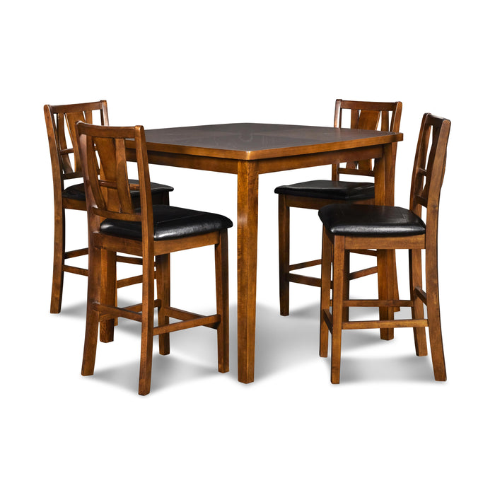 DIXON COUNTER DINING 5 PC SET-DK ESPRESSO - Furniture Stars (Chicago, IL)
