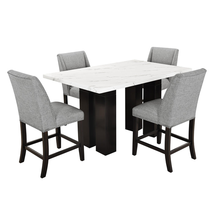 FAUST COUNTER CHAIR (2 PER CARTON)-GRAY - Furniture Stars (Chicago, IL)