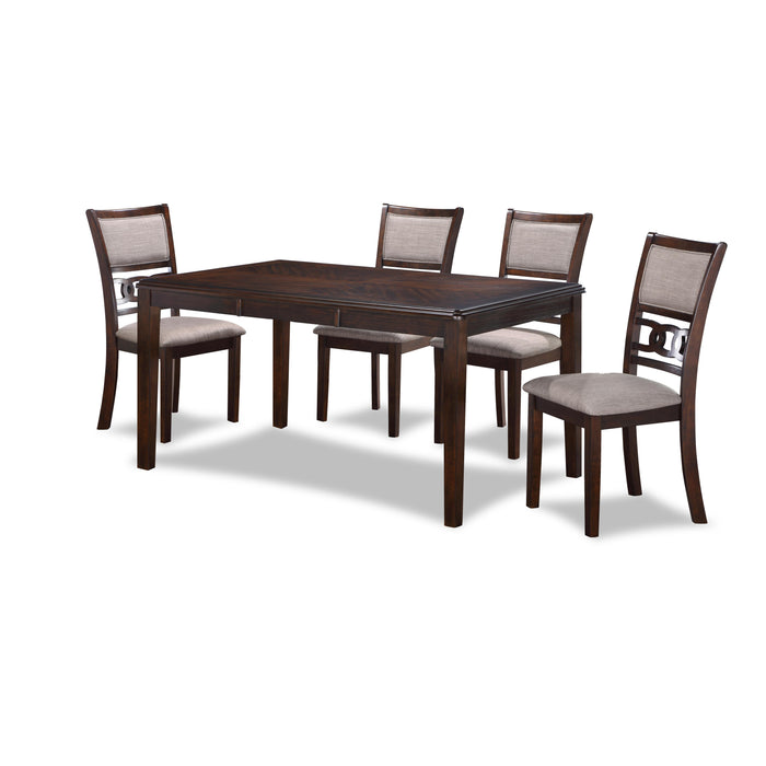 GIA 60" DINING TABLE+CHAIRS (5 PCS/CTN) -CHERRY
