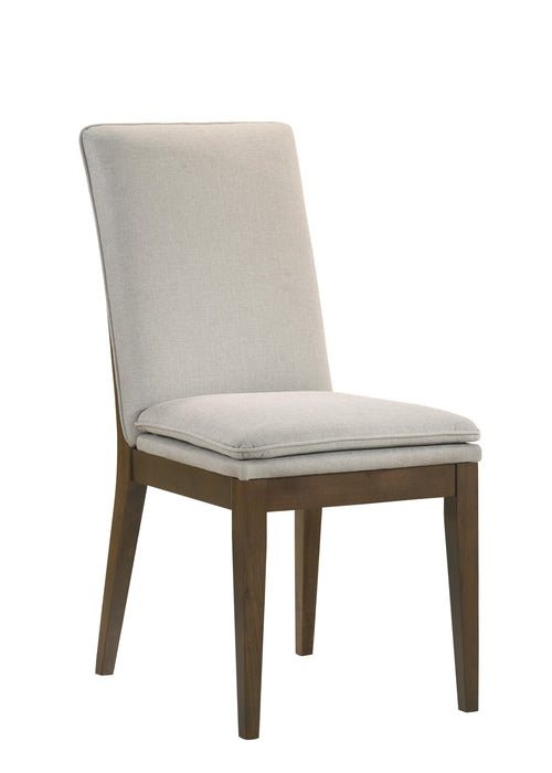 MAGGIE DINING CHAIR W/NATURAL CUSHION-WALNUT - Furniture Stars (Chicago, IL)