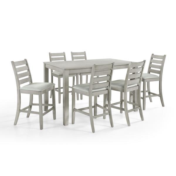 PASCAL LADDERBACK COUNTER CHAIR (2 Per Carton)-DRIFTWOOD - Furniture Stars (Chicago, IL)