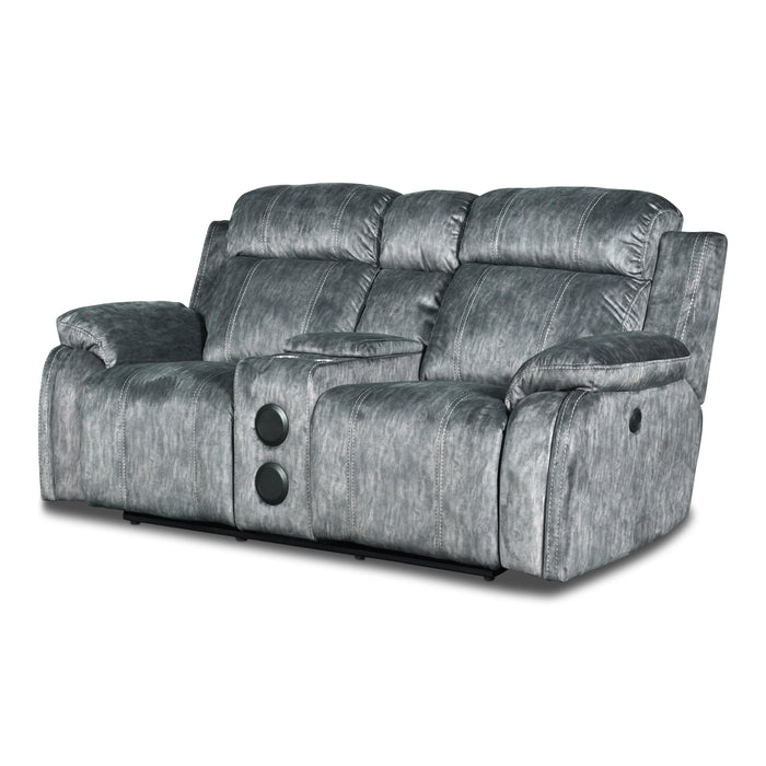 TANGO CONSOLE LOVESEAT W/SPEAKER & PWR FR-SHADOW - Furniture Stars (Chicago, IL)