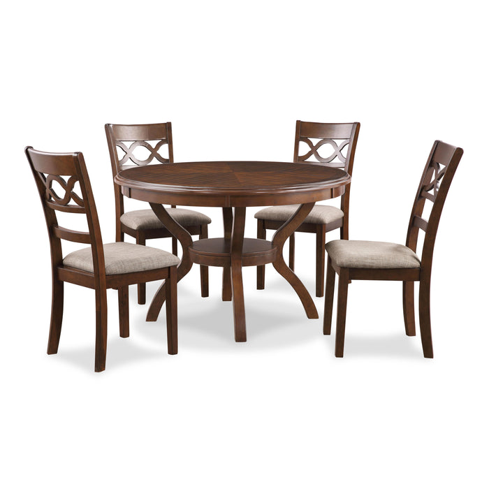 CORI ROUND DINING 5 PC SET-CHERRY