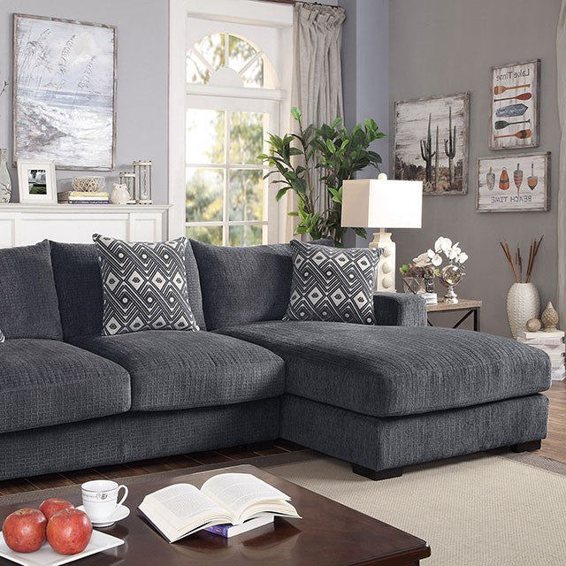 Kaylee L-Sectional w/ Right Chaise - Furniture Stars (Chicago, IL)