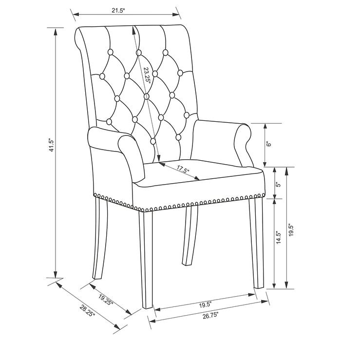 Alana Dining Arm Chair - Furniture Stars (Chicago, IL)