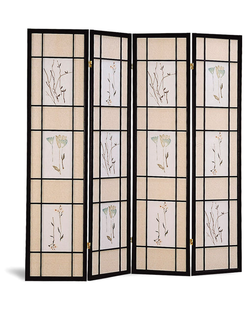 Catabella 4-panel Floral Print Folding Screen Multi-color - Furniture Stars (Chicago, IL)