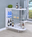 Adolfo 3-tier Bar Table Glossy White and Clear - Furniture Stars (Chicago, IL)