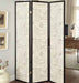 Felice 3-panel French Script Print Folding Screen Espresso - Furniture Stars (Chicago, IL)
