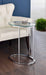 Kyle Oval Snack Table Chrome and Clear - Furniture Stars (Chicago, IL)